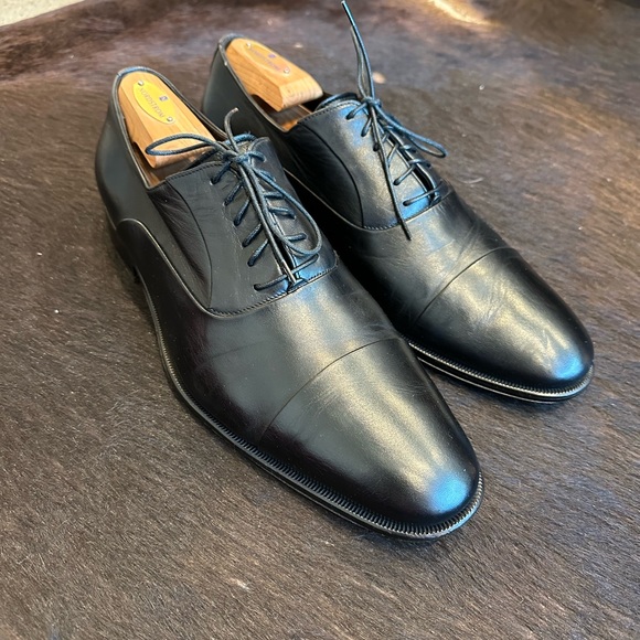 Bruno Magli MAIOCO LEATHER OXFORD - BLACK men’s shoes 11 W WIDE - Picture 8 of 8